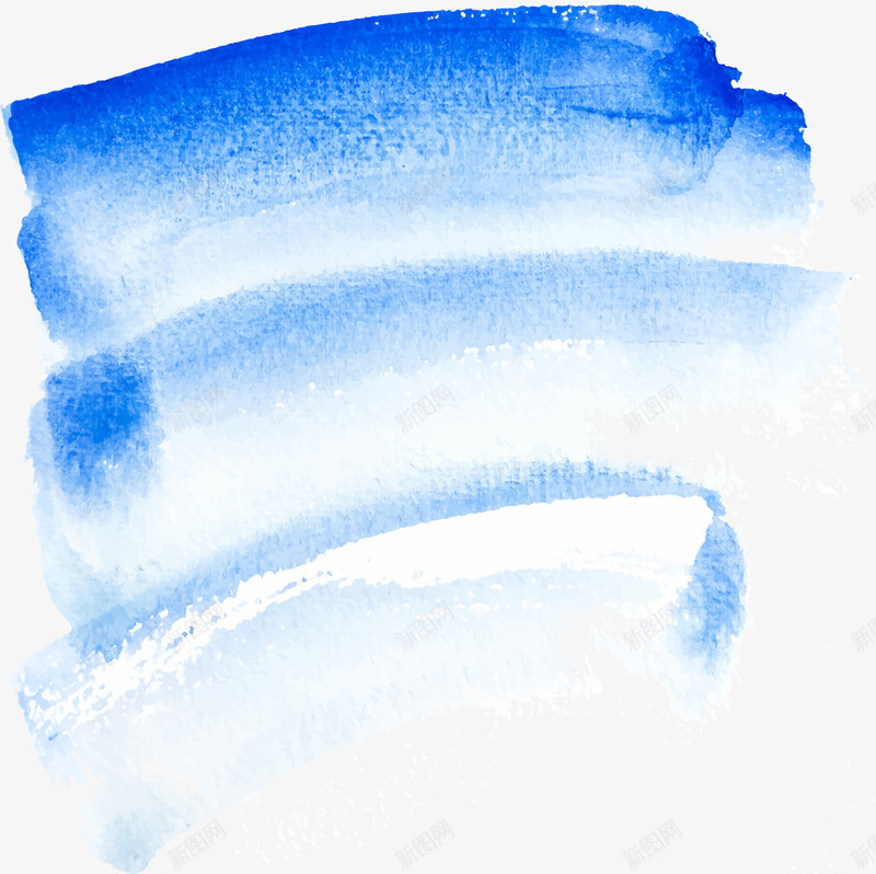 蓝色水彩涂鸦笔刷矢量图eps免抠素材_新图网 https://ixintu.com 水彩 涂鸦 矢量素材 笔刷 蓝色 矢量图