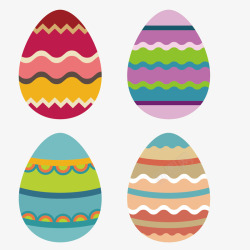 彩绘鸡蛋彩色蛋复活节高清图片