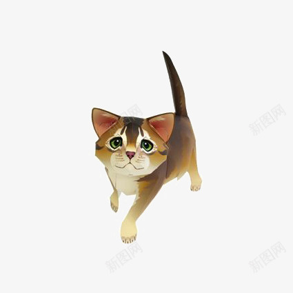 棕色猫咪png免抠素材_新图网 https://ixintu.com 卡通猫咪 宠物猫 小猫印花 小猫咪 小猫插画 手绘猫咪