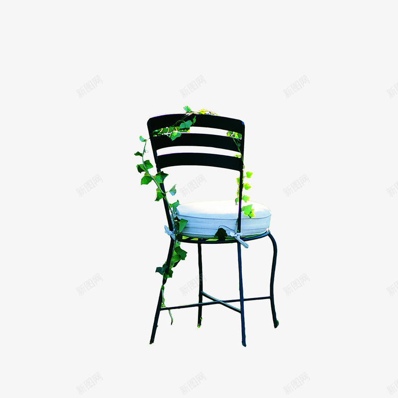 绿色藤蔓缠绕的椅子png免抠素材_新图网 https://ixintu.com 座椅 树叶 椅子 绿色 藤蔓