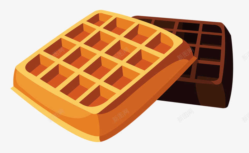 模仿巧克力png免抠素材_新图网 https://ixintu.com 巧克力 方块 棕色 橙色