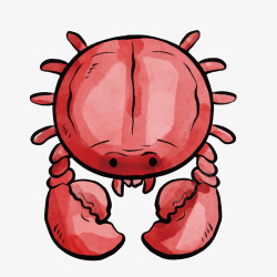螃蟹抠图红色面包蟹矢量图高清图片