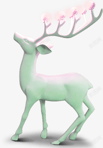 粉色的鹿png免抠素材_新图网 https://ixintu.com 传神 栩栩如生 活泼 生动 粉色 色彩清新 造型独特