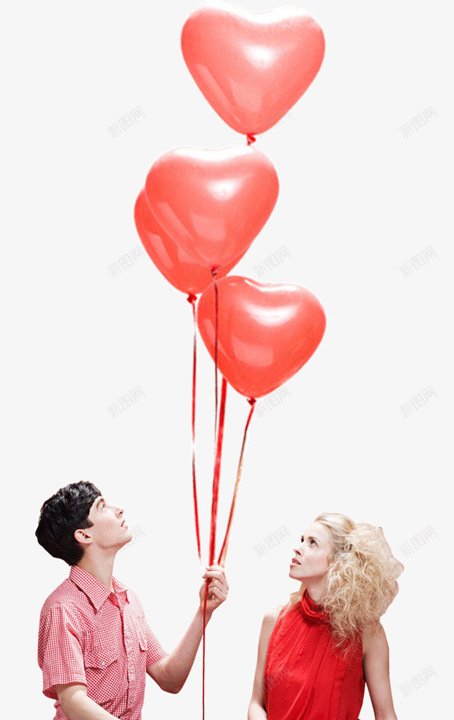 情侣间的气球png免抠素材_新图网 https://ixintu.com 庆祝 情侣 气球 节日