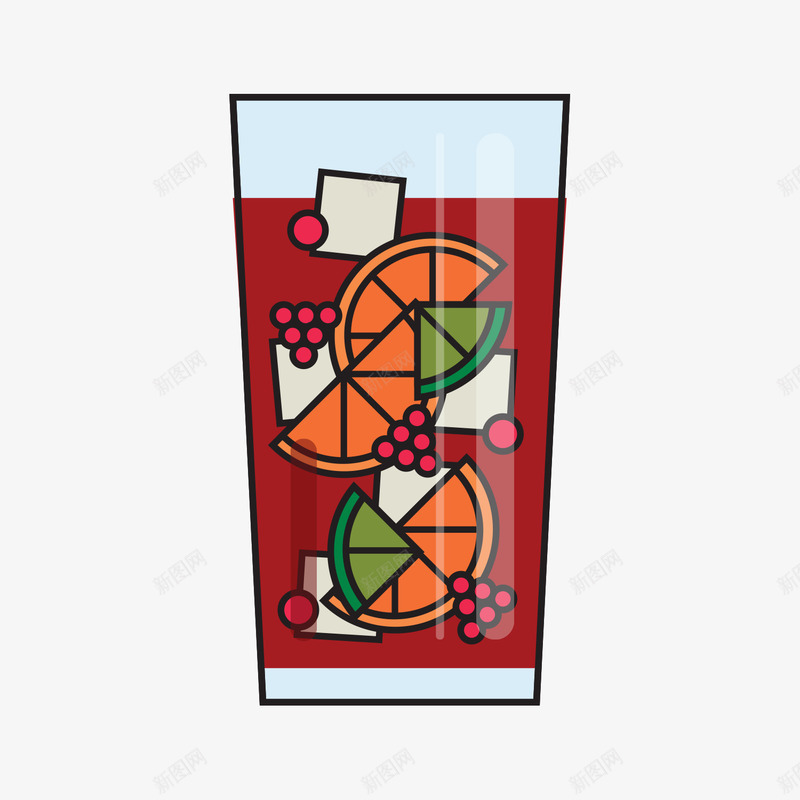 果汁杯里的水果png免抠素材_新图网 https://ixintu.com PNG素材 冰块 果汁杯 水果