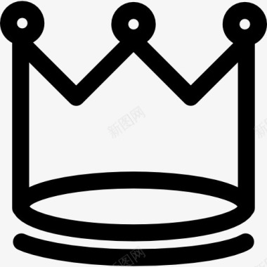 国王的皇冠变圆尖图标图标