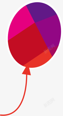 交错色彩装扮气球素材