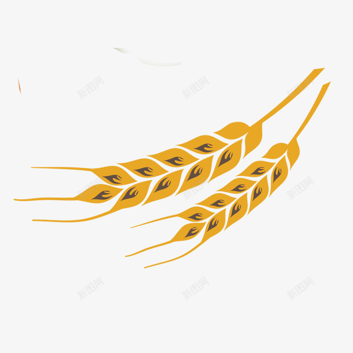 手绘麦穗png免抠素材_新图网 https://ixintu.com 小麦 手绘画 矢量装饰 装饰 麦穗