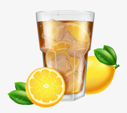 橙子饮料素材
