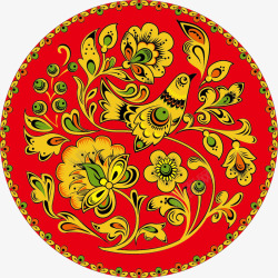 传统装饰花鸟纹样素材
