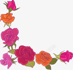 玫瑰花藤边框素材