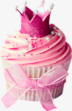 实物粉色蛋糕皇冠素材