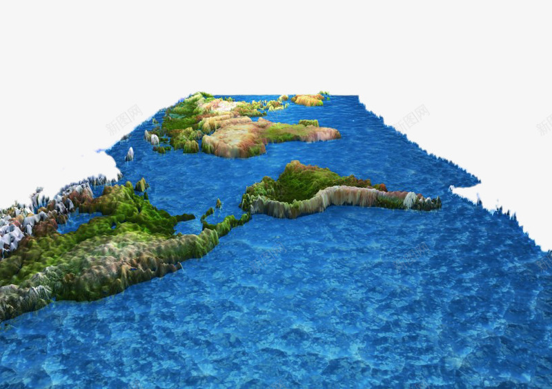 游戏海洋河流png免抠素材_新图网 https://ixintu.com 植物 水源 游戏场景 蓝色