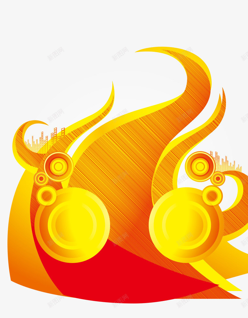 抽象红艳火png免抠素材_新图网 https://ixintu.com 动感火焰 圈圈火焰 抽象红艳火 火焰素材