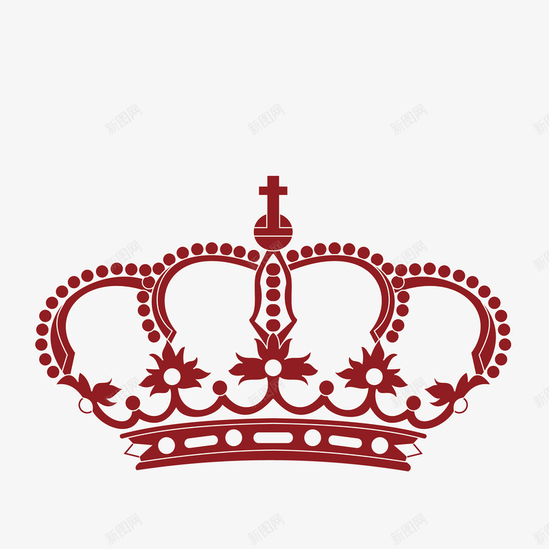 红色的皇冠png免抠素材_新图网 https://ixintu.com png图形 png装饰 头饰 手绘 皇冠 装饰