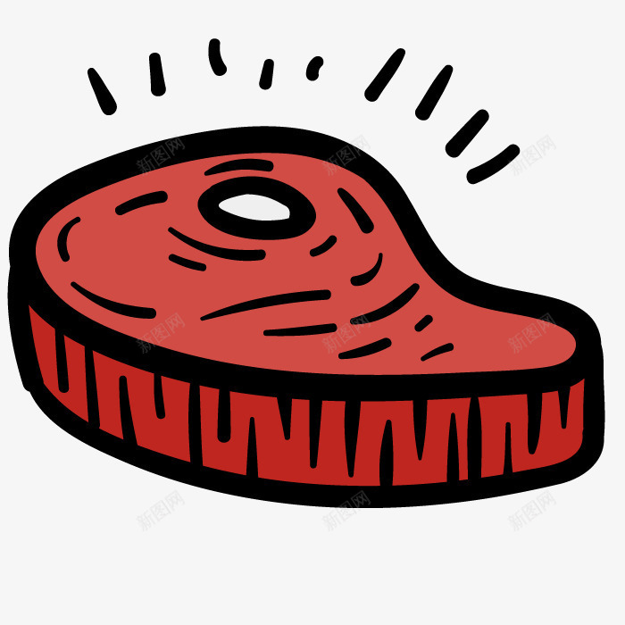 猪肉食物矢量图ai免抠素材_新图网 https://ixintu.com 卡通肉块 插画 矢量图 绘画 美食 肉块 食材 餐饮食物