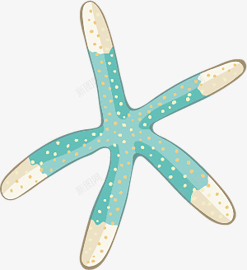 绿色创意版的海星png免抠素材_新图网 https://ixintu.com 动漫动画 卡通手绘 海产品 海星 海洋生物 绿色 装饰图