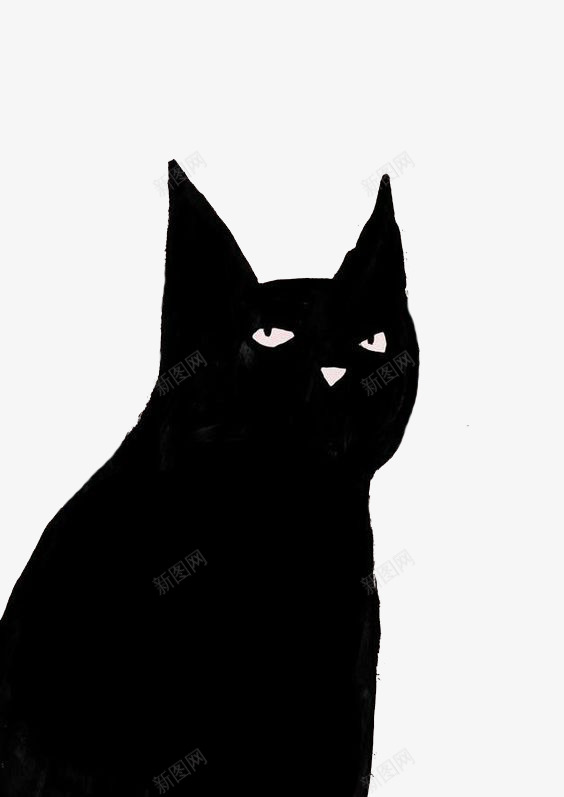黑色猫咪png免抠素材_新图网 https://ixintu.com 可爱猫咪 宠物猫 手绘猫咪 猫咪印花 猫咪插画