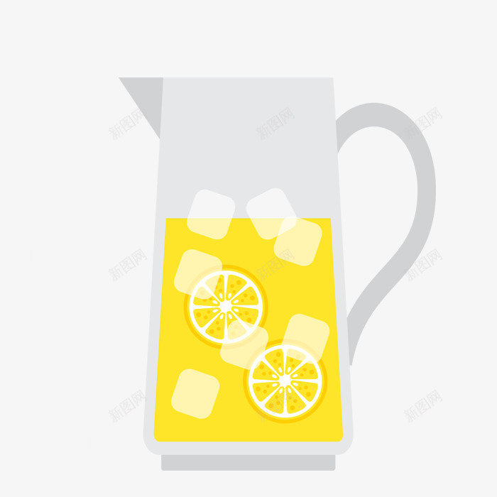 一杯柠檬汁png免抠素材_新图网 https://ixintu.com 冰块 冷饮 带嘴杯子 柠檬汁 柠檬片 高杯子