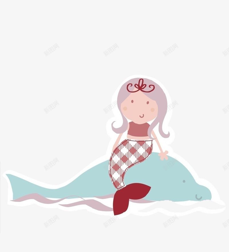 可爱美人鱼png免抠素材_新图网 https://ixintu.com 守护 海洋 美人鱼 蓝色 鲸鱼