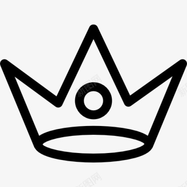 皇冠的轮廓变的圆形图标图标