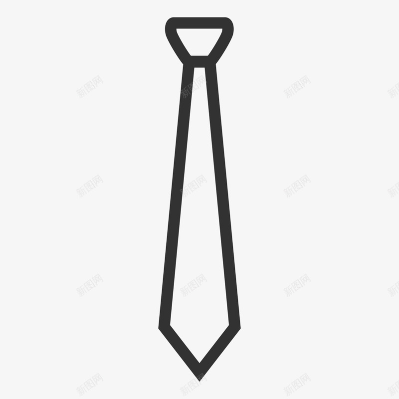 手绘领带图标png_新图网 https://ixintu.com 手绘画 矢量装饰 装饰 领带 黑色