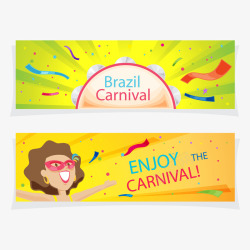 色彩斑斓的巴西狂欢节横幅素材