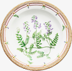紫罗兰印花欧式餐盘素材