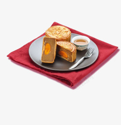 传统月饼产品实物素材