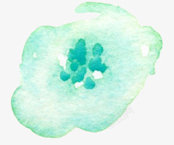 绿色水墨玫瑰花图案素材