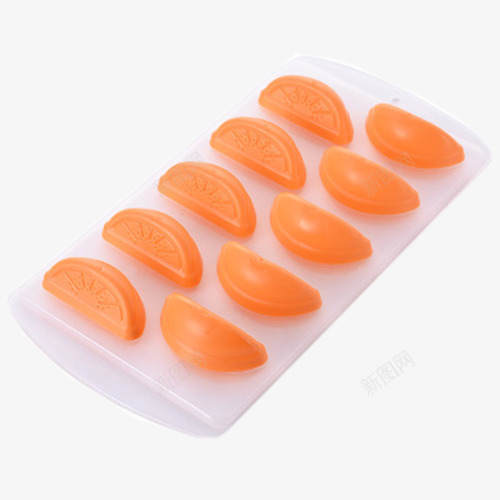 橙色桔瓣冰格png免抠素材_新图网 https://ixintu.com 冰凉 冰块 冰格 冰镇 创意 夏季 桔瓣 橙色 硅胶 饮品