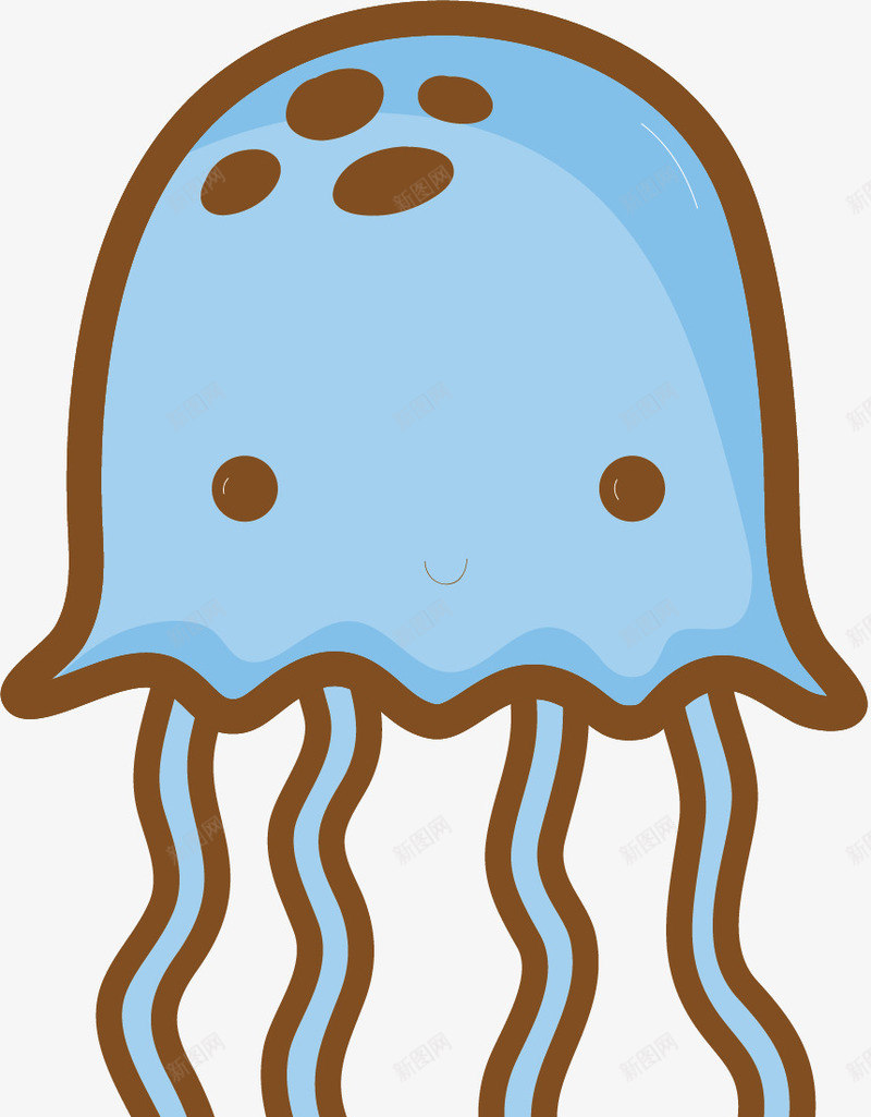 蓝色的章鱼矢量图ai免抠素材_新图网 https://ixintu.com 动物 卡通手绘 水生 海洋生物 章鱼 蓝色 矢量图