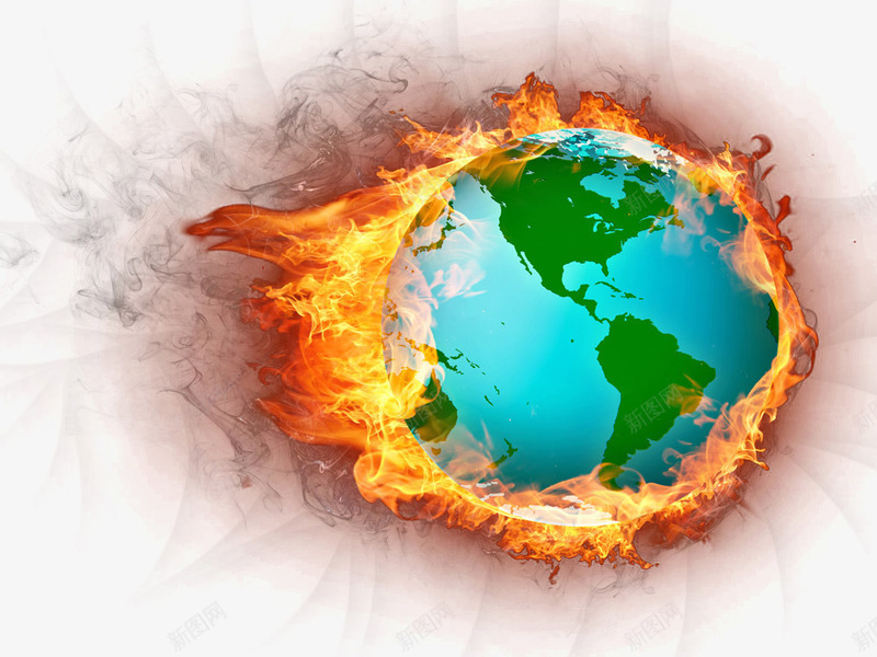 燃烧的地球png免抠素材_新图网 https://ixintu.com 地球 火焰 火焰围绕的地球 火焰地球 燃烧的地球 燃烧的火焰