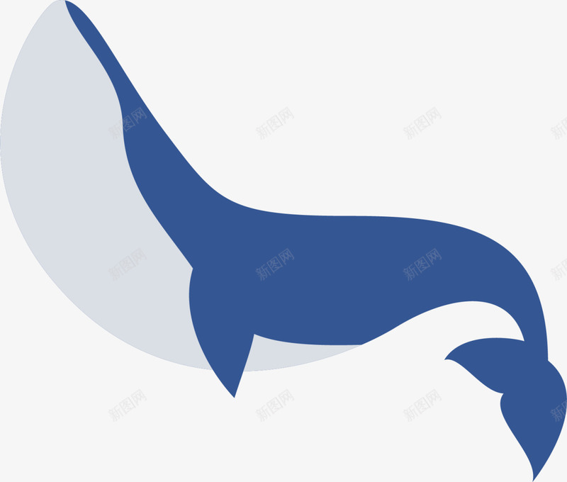 蓝色扁平大海鲸鱼png免抠素材_新图网 https://ixintu.com 6月8号 世界海洋日 大海 大海鲸鱼 扁平鲸鱼 自然 蓝色大鱼