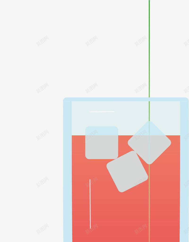 饮料矢量图ai免抠素材_新图网 https://ixintu.com 冰块 卡通 手绘 粉色 饮料 矢量图