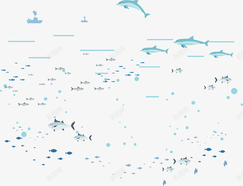海底世界可爱鱼群矢量图ai免抠素材_新图网 https://ixintu.com 可爱鱼群 海底 海底世界 海洋鱼群 矢量png 鱼群 矢量图