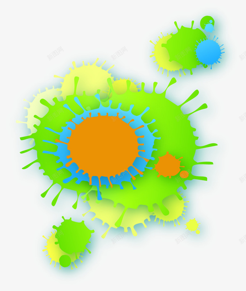 炫彩墨迹矢量图ai免抠素材_新图网 https://ixintu.com 创意 墨痕 墨迹 泼墨 炫彩 色彩 矢量图