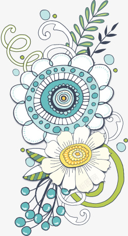 手绘创意花卉花朵素材