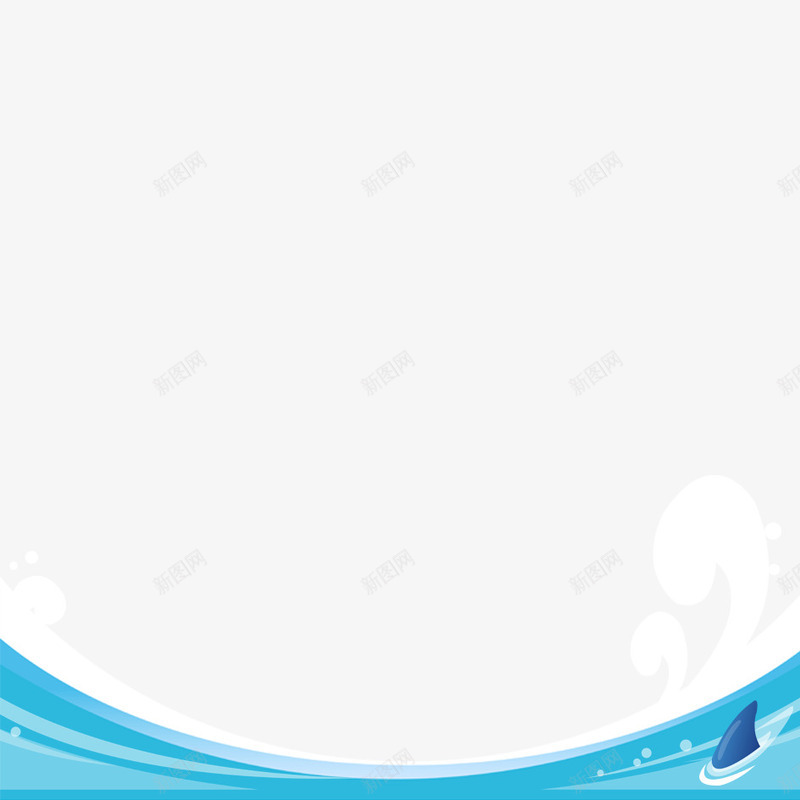 蓝色海水psd免抠素材_新图网 https://ixintu.com 大海 海水 海洋 海洋生物 海浪 蓝色 鲨鱼 鲸鱼