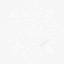 白色清新花纹图案素材
