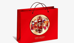 中秋节月饼盒子长方形月饼袋子高清图片