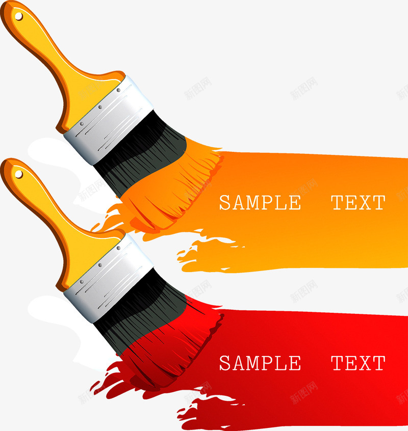 油漆刷子矢量图ai免抠素材_新图网 https://ixintu.com 刷子 油漆 笔刷 矢量图