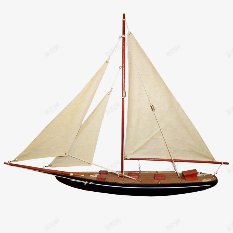 帆船png免抠素材_新图网 https://ixintu.com 复古 帆船 模型 海洋