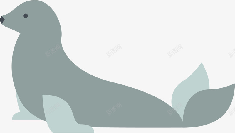 海洋生物趴着的海豹png免抠素材_新图网 https://ixintu.com 一只海豹 可爱海豹 海洋生物 海生生物 灰色海豹 趴着的海豹