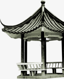 中秋节古老的凉亭素材