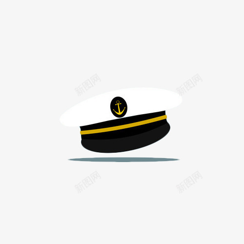 卡通白色水手帽插画png免抠素材_新图网 https://ixintu.com 卡通 帽子 水手帽 海军 海员 海洋 船长帽 锚