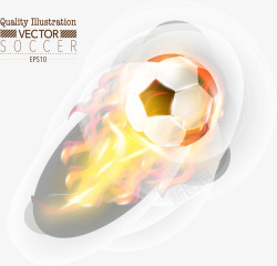 精致足球精致火焰足球矢量图高清图片