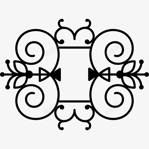 花艺双对称图标png_新图网 https://ixintu.com 双对称 对称 形状 花卉设计 花艺 花艺设计 藤蔓 装饰设计 设计