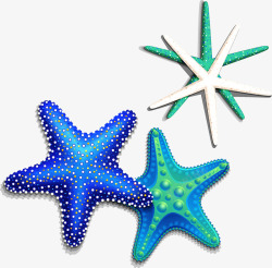 沙滩海洋生物卡通海星高清图片