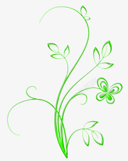 卡通绿色植物藤蔓创意素材
